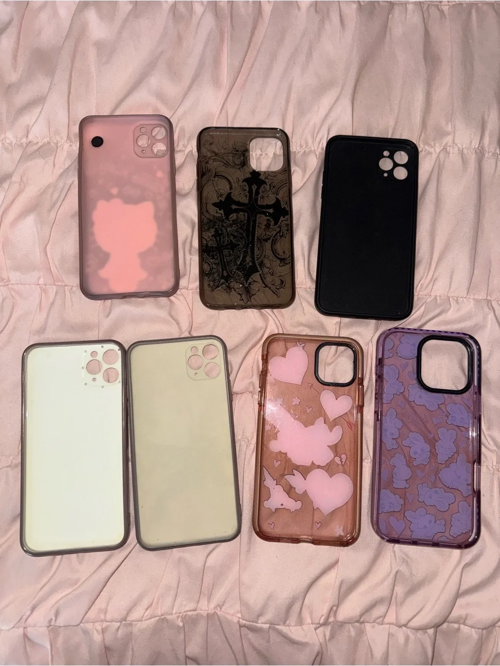 iphone 11 pro max bundle of 7 phone cases! super cute